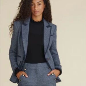 Veronica Beard Halia Dickey Jacket size 12 Prussian Blue